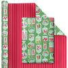 Reversible Holiday Wrapping Paper - Sweet Treats/Stripes