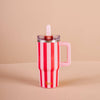 20 oz Lifestyle Flip Straw Tumbler-Peppermint Stripes