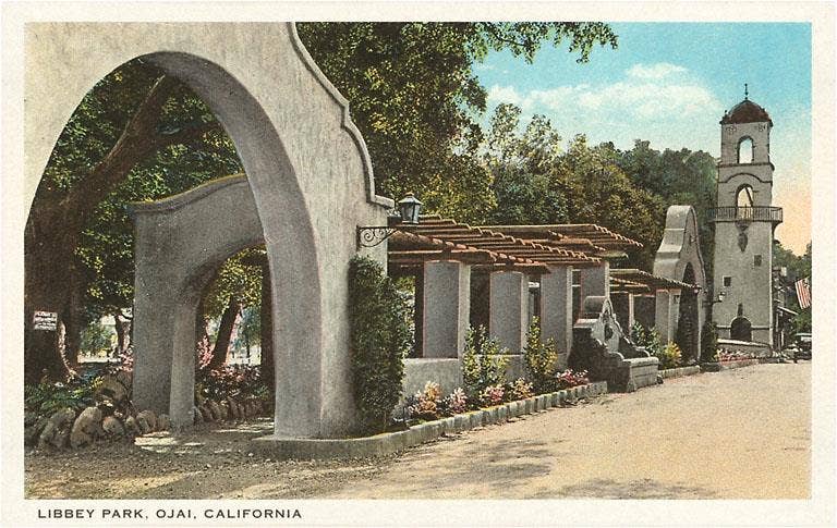 Postcard CA-597 Libbey Park, Ojai