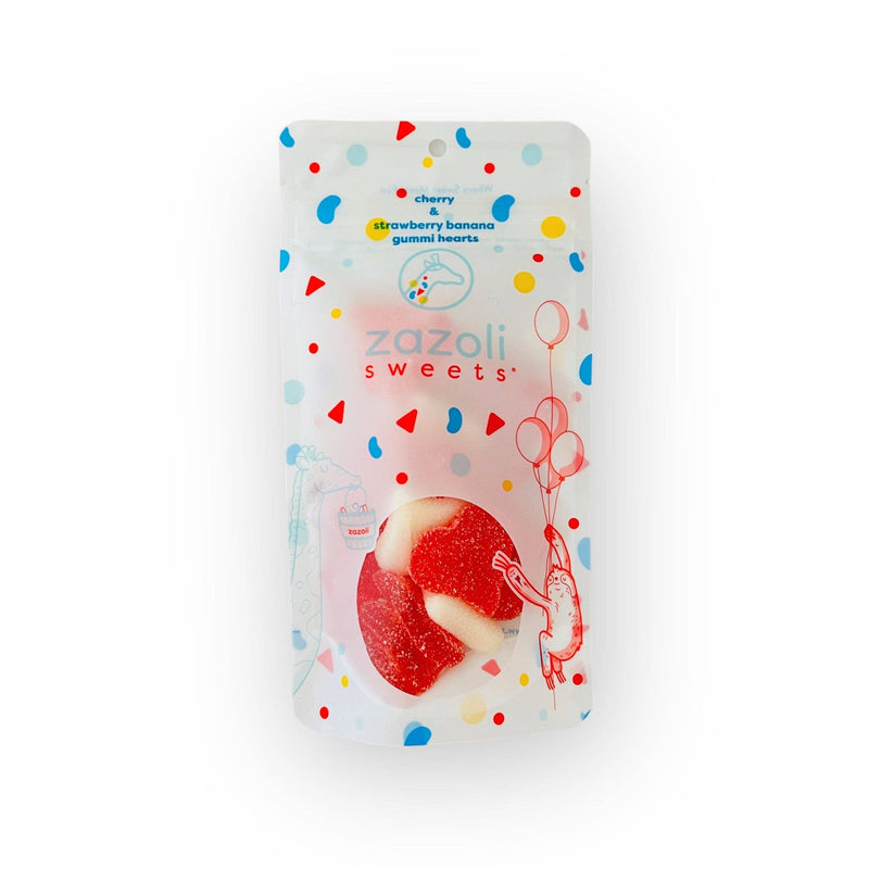 Sour Cherry & Strawberry Banana Gummi Hearts