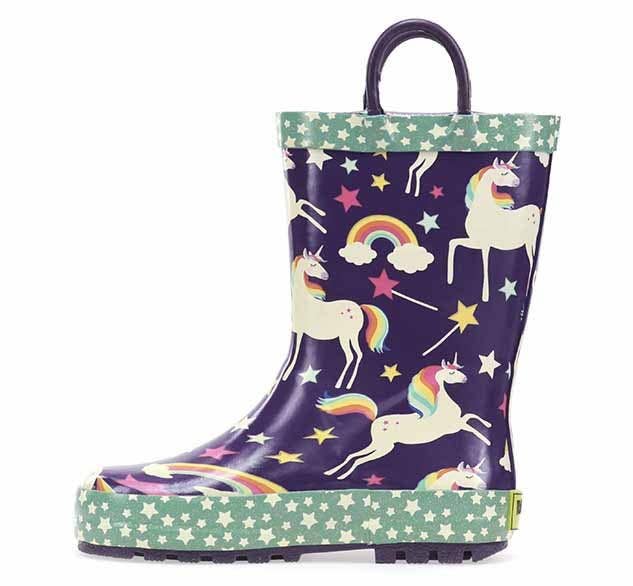Kids Unicorn Dreams Rain Boot - Purple