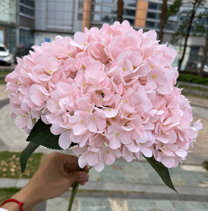 18" Super Soft Silk Hydrangea Artificial Flower Bush PINKs