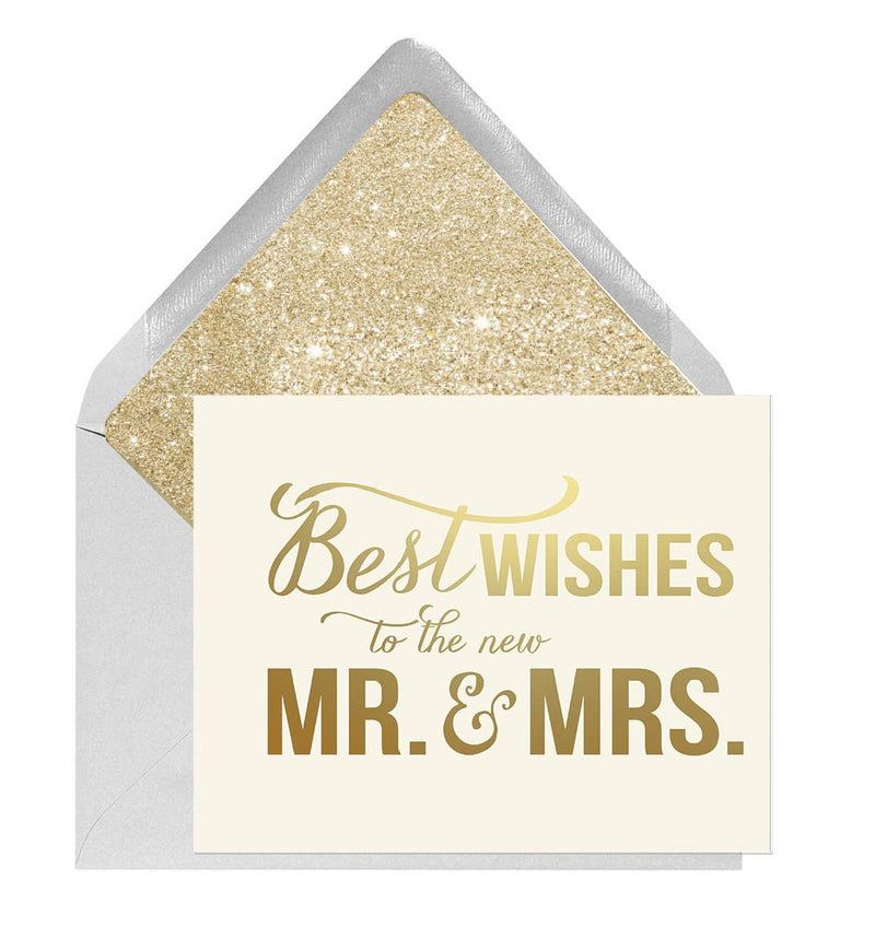 Best Wishes Mr. and Mrs. Wedding Greeting Card