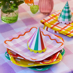 Multi-Colored Birthday Party Hats | 8 Pack |