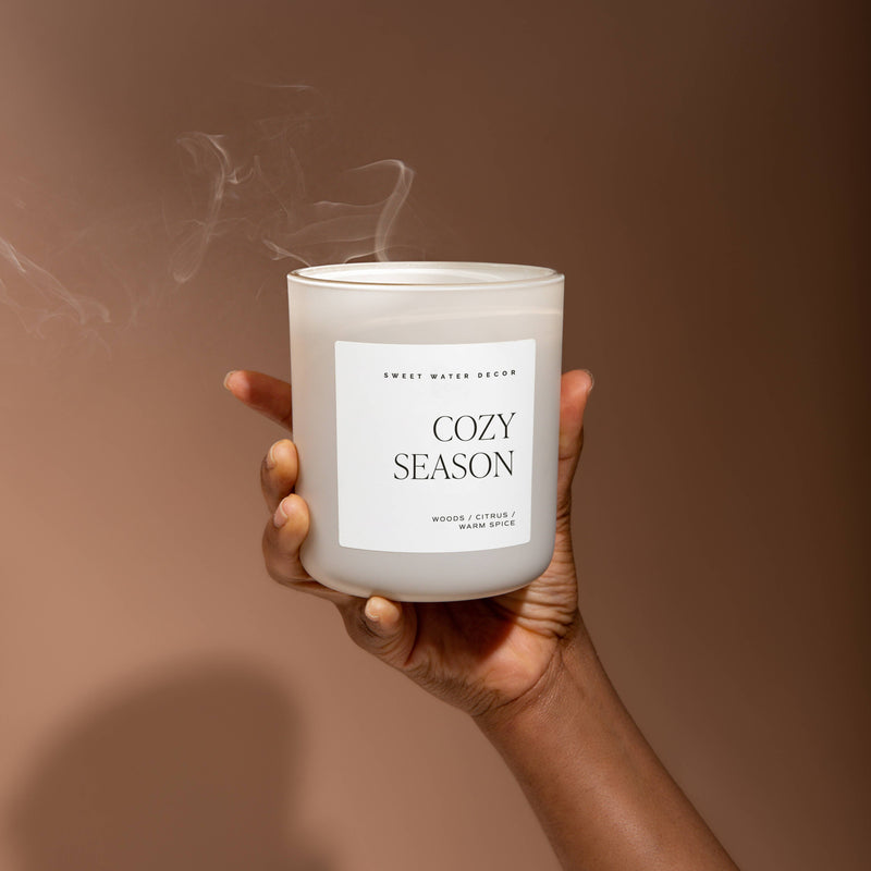 Cozy Season 15 oz Soy Candle, Matte Jar - Fall Home Decor