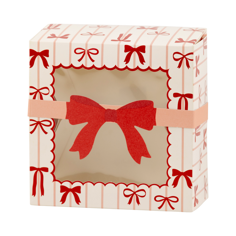 Red and Pink Bows Cookie Box