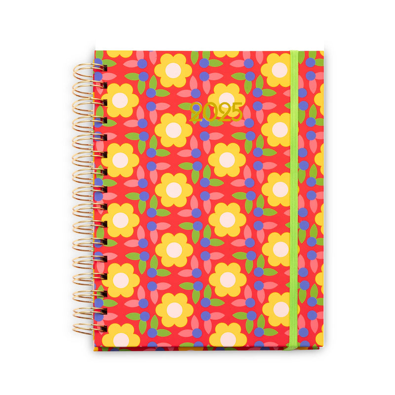 12 Month Medium Planner, Flower Quilt