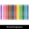 20 Pack Retractable Gel Pens Rainbow