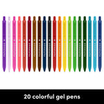 20 Pack Retractable Gel Pens Rainbow