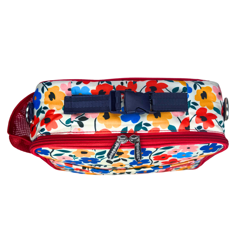 Insulated Poppy Flowers Print Lunch Tote