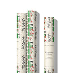 Elf Train holiday wrapping paper