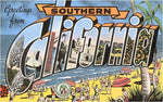 Postcard LA-76 Greetings from Southern California