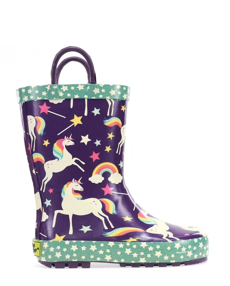 Kids Unicorn Dreams Rain Boot - Purple