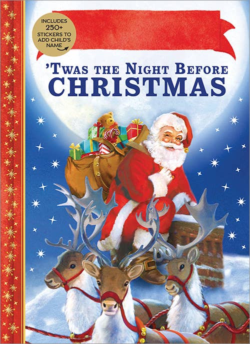 'Twas the Night Before Christmas Personalized Book with Stickers