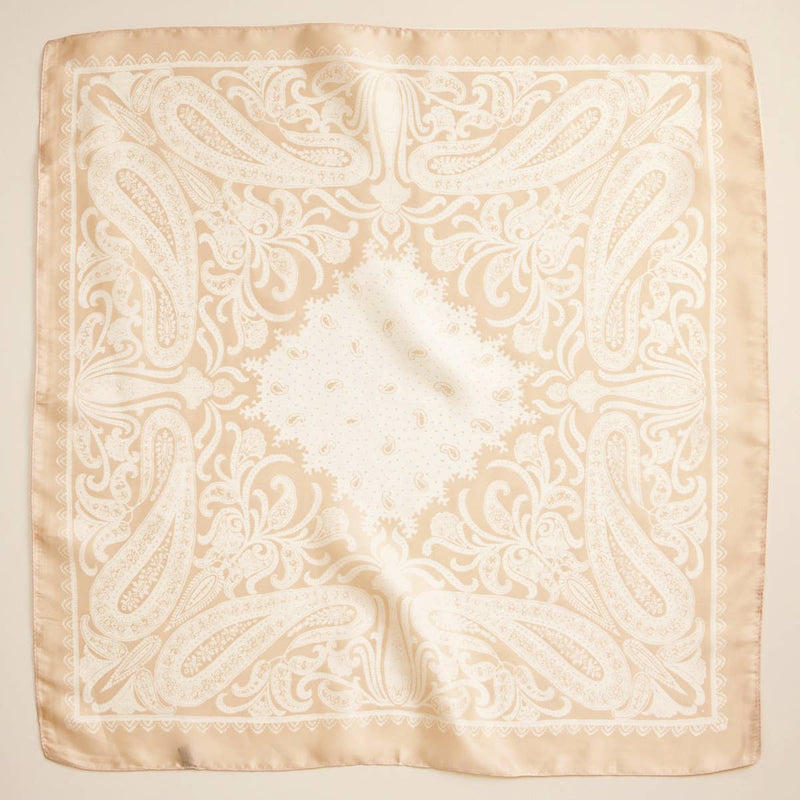 Silk Texture Paisley Bandana Scarf for Men & Women