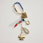Lucky Bag Charm Keychain with Heart, Clover and Horseshoe