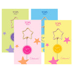 Mini 4" Gold Star Sparkler Card - "Celebrate" - Asst Colors