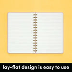 Checkered Rainbow Hardcover Spiral Lined Journal Notebook