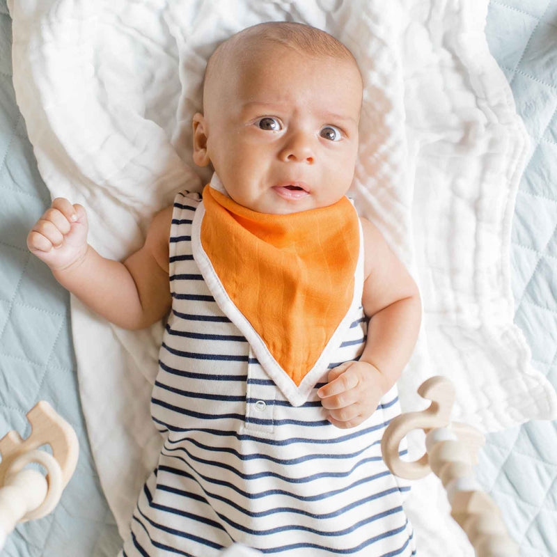 Muslin Bandana Bib 2-pack - Oranges