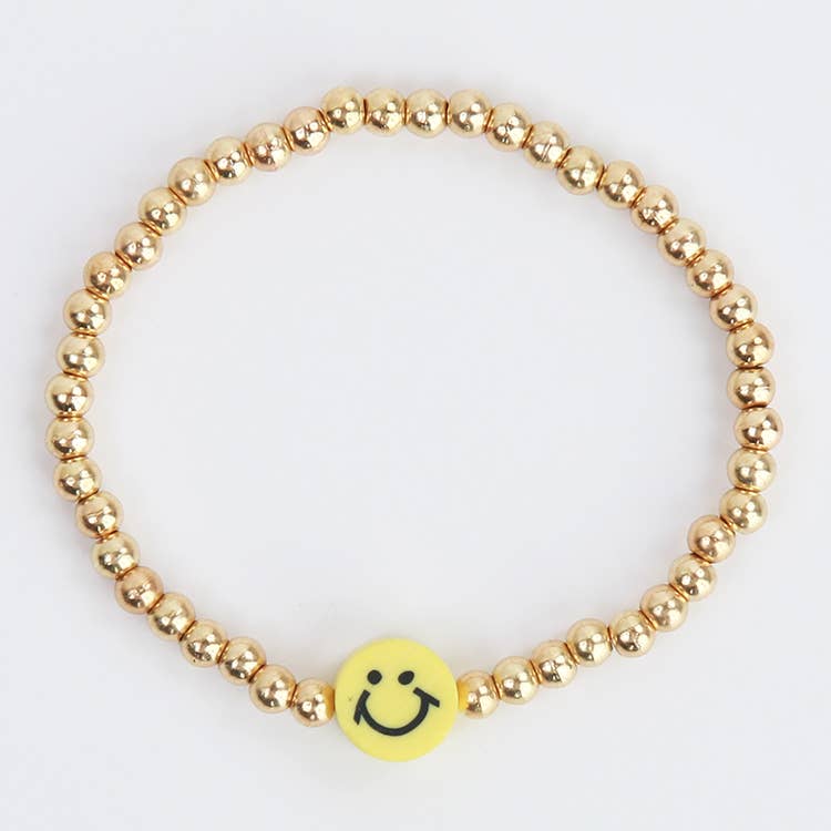 Beaded Happy Face Bracelet