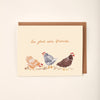Glad We're Friends Chickens Greeting Card