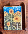 Thank You Sunflower 90's Nostalgic Farm Summer Painted Card