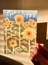 Thank You Sunflower 90's Nostalgic Farm Summer Painted Card