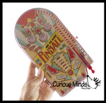 Large Metal Pinball Game - Mini Hand Held Travel Arcade Game