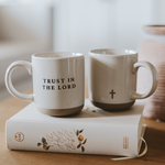 Trust In The Lord Stoneware Coffee Mug - Home Decor