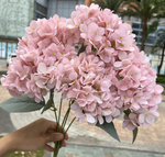 18" Super Soft Silk Hydrangea Artificial Flower Bush PINKs