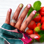 Strawberry Patch | Strawberries & Pink Gingham Nail Wrap Set