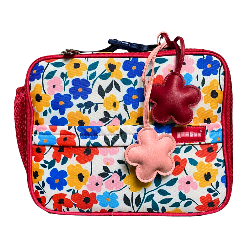 Insulated Poppy Flowers Print Lunch Tote