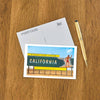 Postcard CA-1108 Greetings from California, Surfer on Billbo