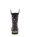 Kids Grizzly Faux Fur Rain Boot - Black