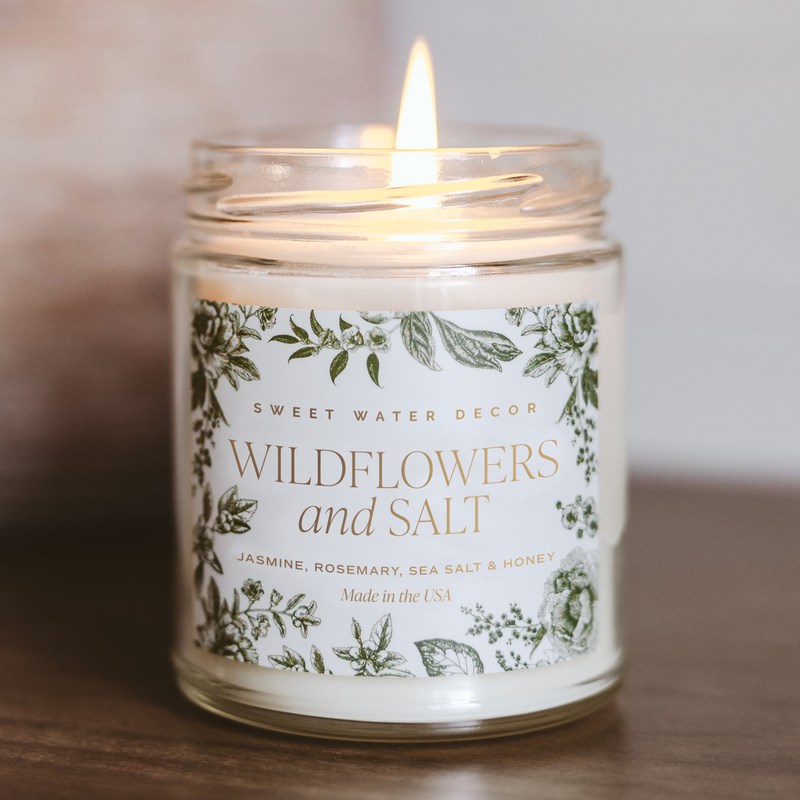 Wildflowers and Salt 9 oz Soy Candle - Home Decor