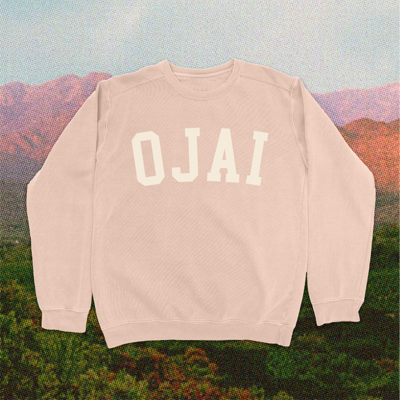 Ojai Vintage Washed Collegiate Crewneck
