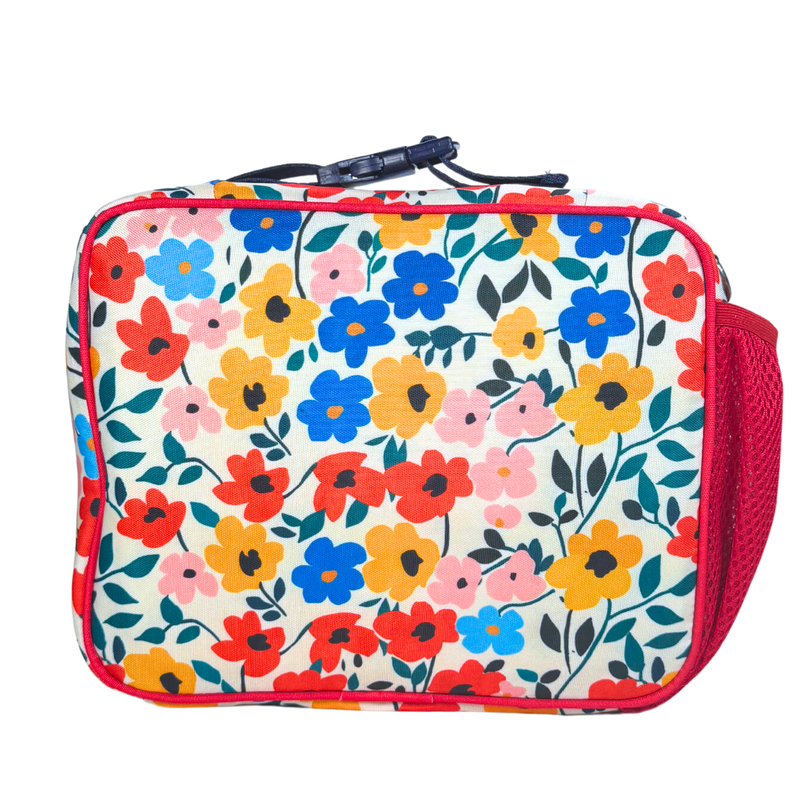 Insulated Poppy Flowers Print Lunch Tote
