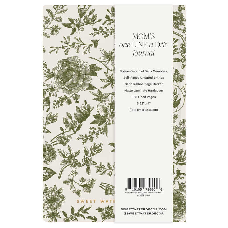 Mom's One Line A Day Leather Journal - Home Decor