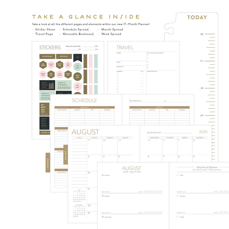 2025-2026 Vintage Vibes Seedlings 17 Month Planner
