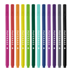 12 Pack Felt Tip Fine Line Marker Pens With Case