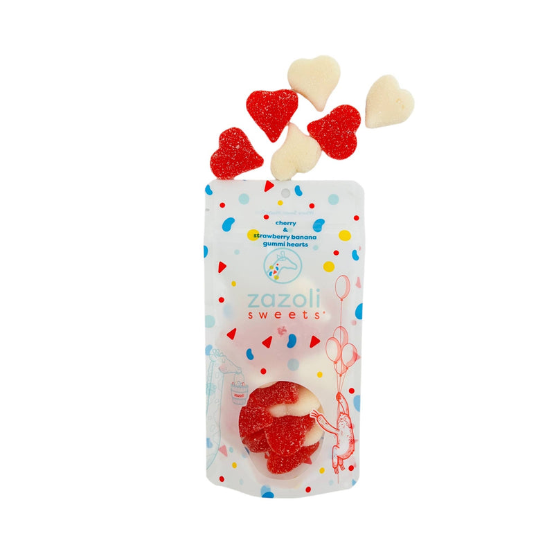 Sour Cherry & Strawberry Banana Gummi Hearts