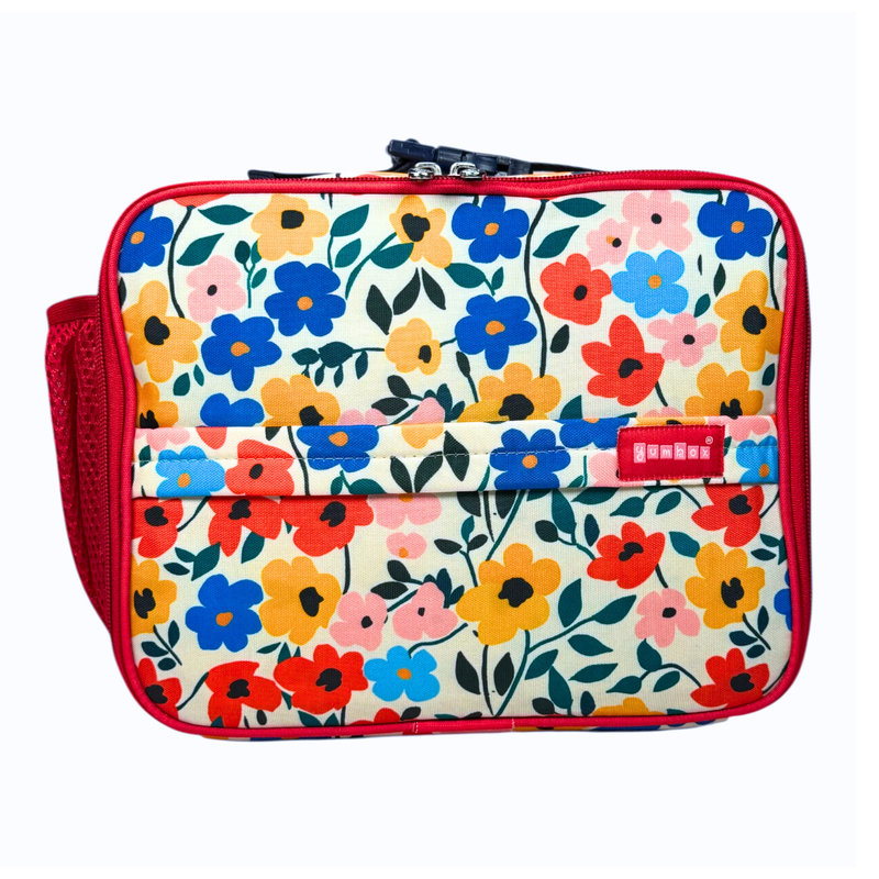 Insulated Poppy Flowers Print Lunch Tote