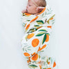 Cotton Muslin Swaddle - Citrus Orange