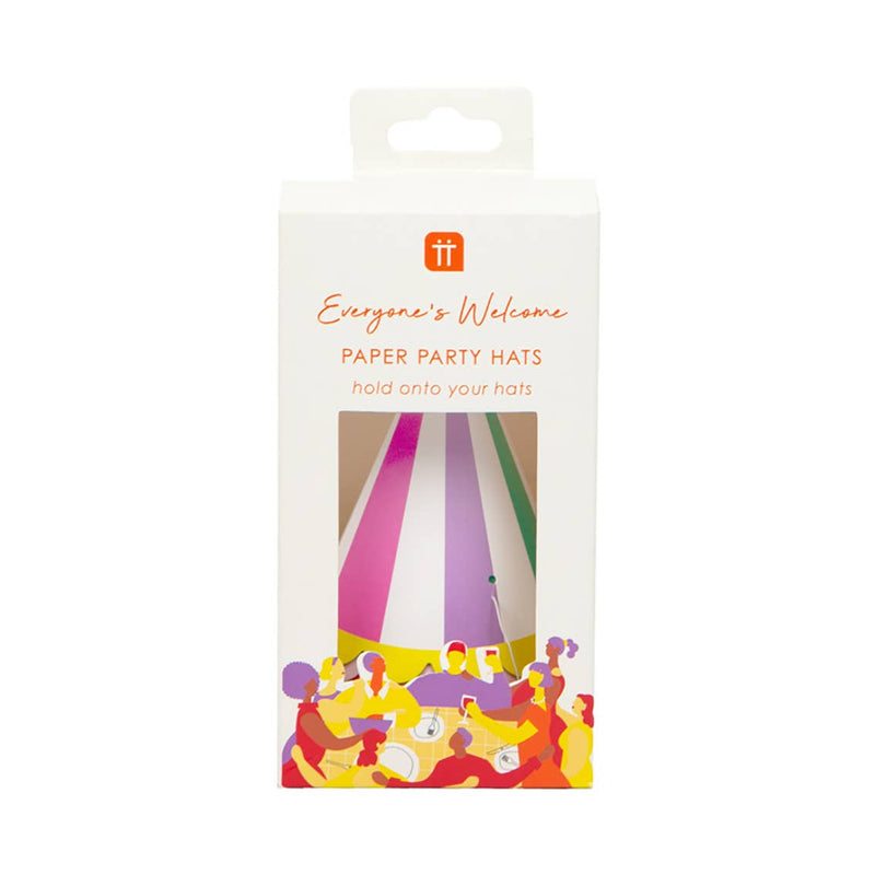 Multi-Colored Birthday Party Hats | 8 Pack |