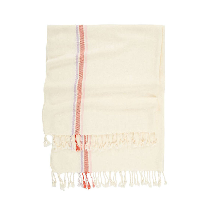 Monza Hand-Loomed Turkish Towel - Red/Lilac