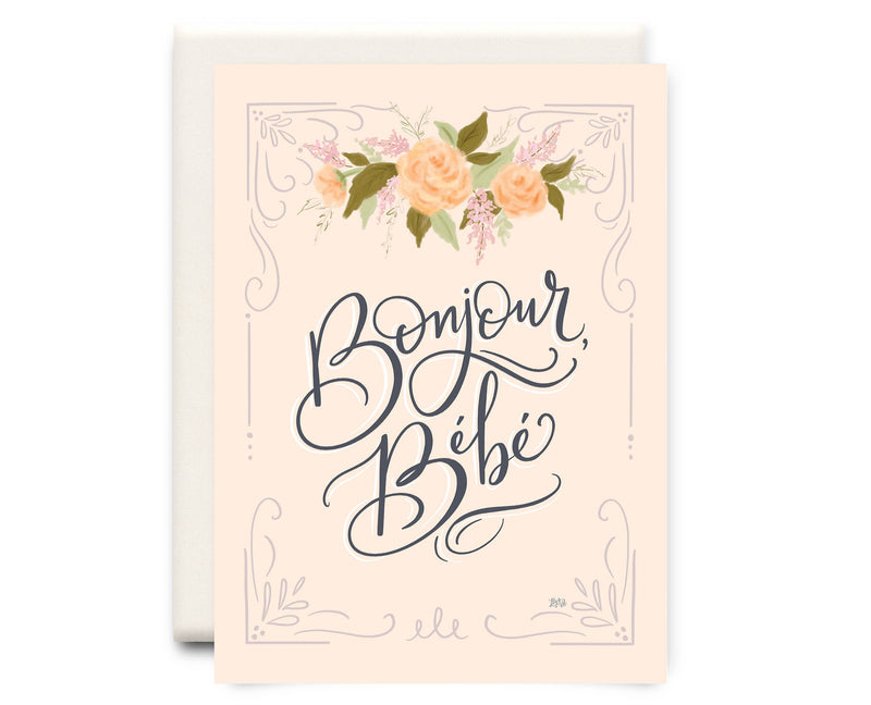 Bonjour Bebe | New Baby Greeting Card