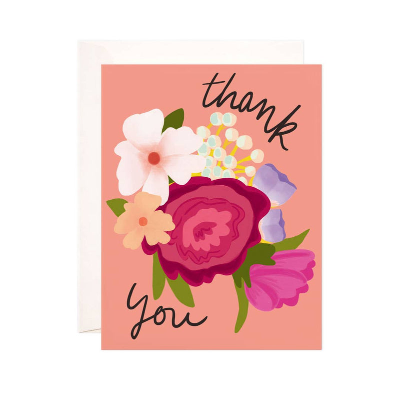 Floral Bloom Thanks Greeting Card - Thank You Card