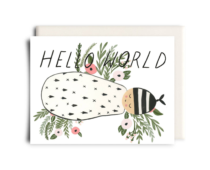 Hello World | New Baby Greeting Card