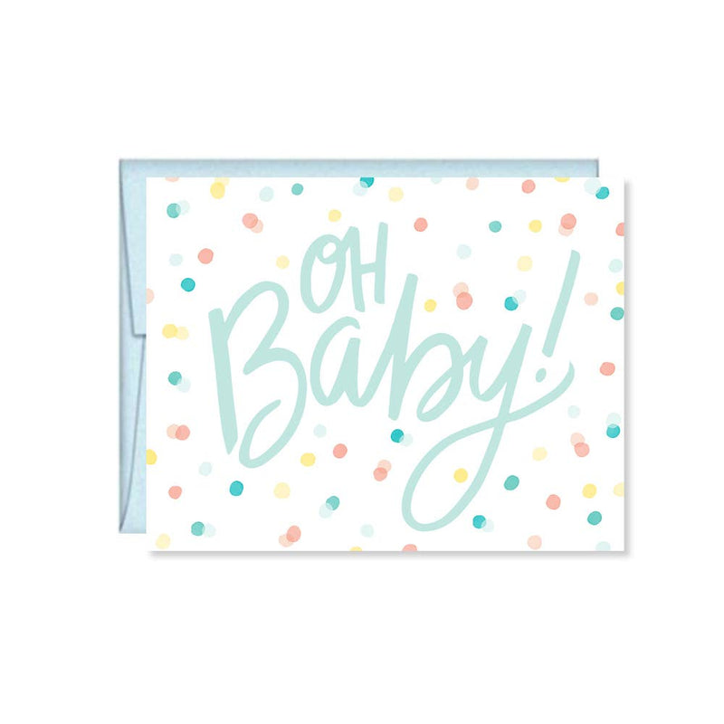 Oh Baby! Baby Girl, Baby Boy, Baby Shower Card, Adoption