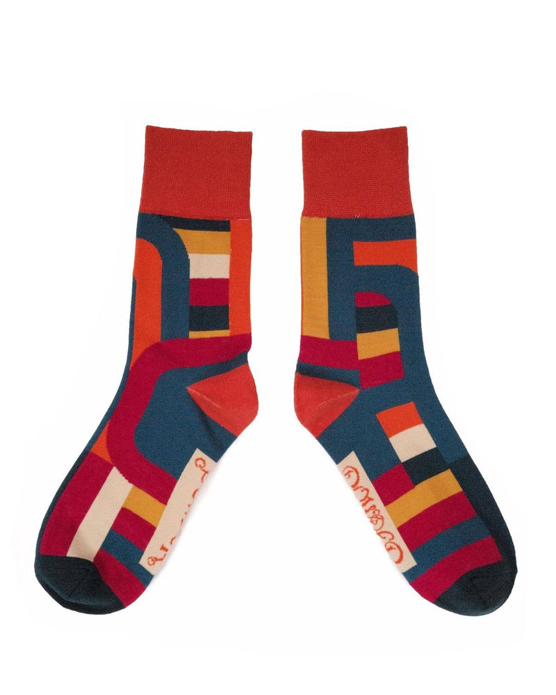 Men's Socks Curved Stripes
